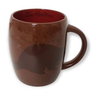 Tim Hortons Limited Edition Collectors Coffee Mug Cup Beaver Brown #016 2016